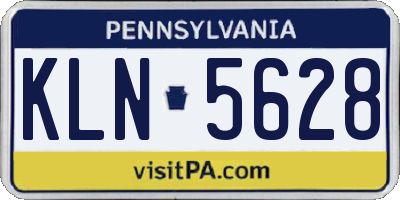 PA license plate KLN5628
