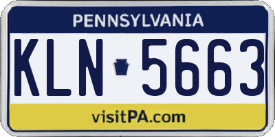 PA license plate KLN5663