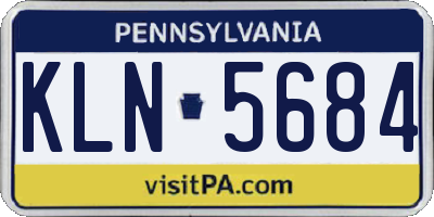 PA license plate KLN5684