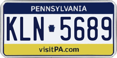 PA license plate KLN5689