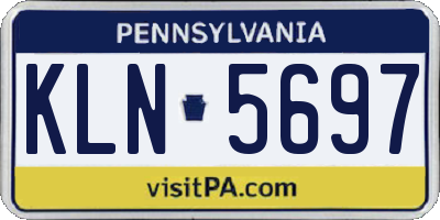 PA license plate KLN5697
