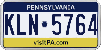 PA license plate KLN5764