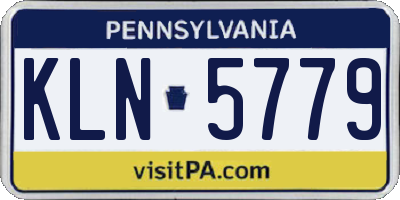 PA license plate KLN5779