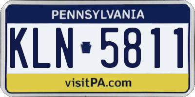 PA license plate KLN5811