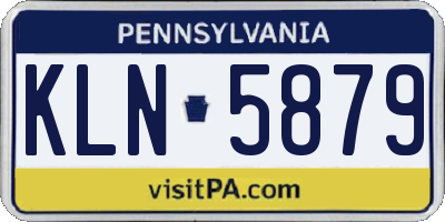 PA license plate KLN5879