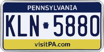 PA license plate KLN5880