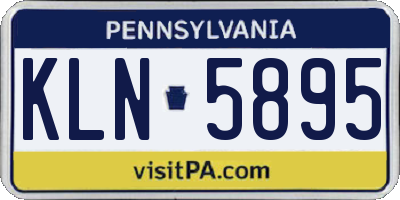 PA license plate KLN5895