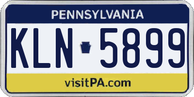 PA license plate KLN5899