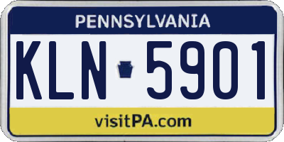 PA license plate KLN5901