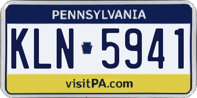 PA license plate KLN5941