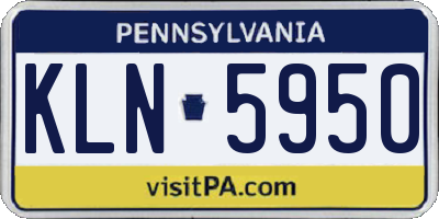 PA license plate KLN5950