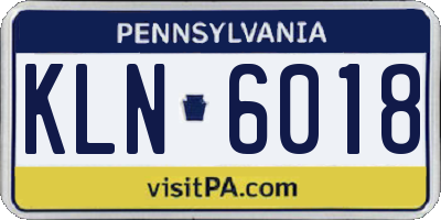 PA license plate KLN6018