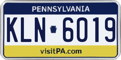 PA license plate KLN6019