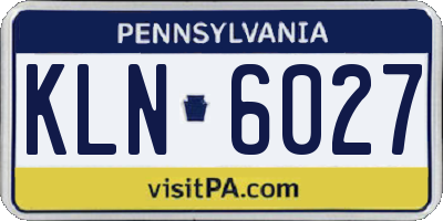 PA license plate KLN6027