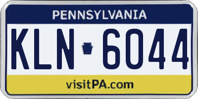 PA license plate KLN6044