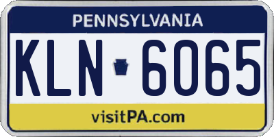 PA license plate KLN6065
