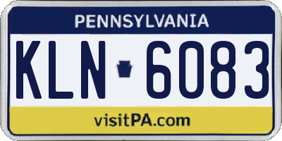 PA license plate KLN6083