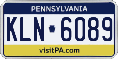 PA license plate KLN6089