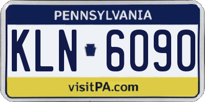 PA license plate KLN6090