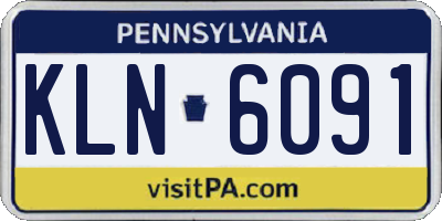 PA license plate KLN6091
