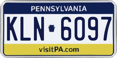 PA license plate KLN6097