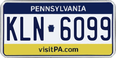 PA license plate KLN6099