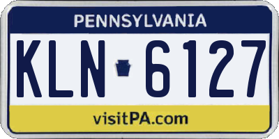 PA license plate KLN6127