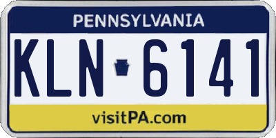 PA license plate KLN6141