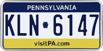 PA license plate KLN6147
