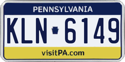 PA license plate KLN6149