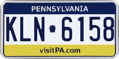 PA license plate KLN6158