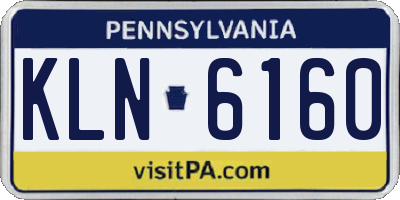 PA license plate KLN6160