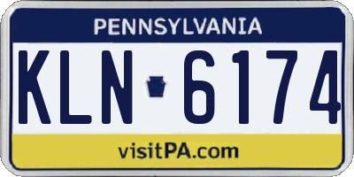 PA license plate KLN6174