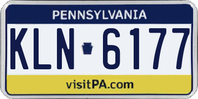 PA license plate KLN6177