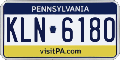 PA license plate KLN6180