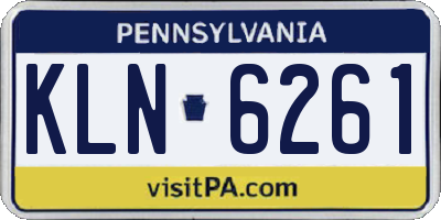 PA license plate KLN6261