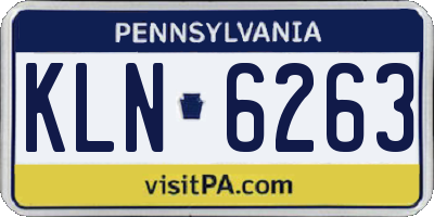 PA license plate KLN6263