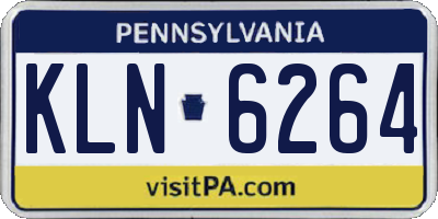 PA license plate KLN6264
