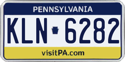 PA license plate KLN6282
