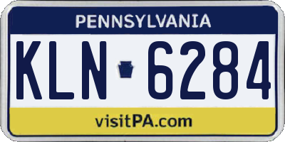 PA license plate KLN6284
