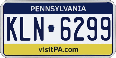 PA license plate KLN6299