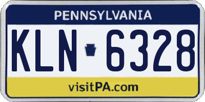 PA license plate KLN6328