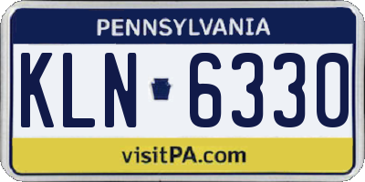PA license plate KLN6330