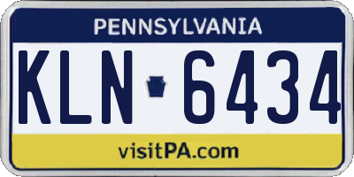 PA license plate KLN6434