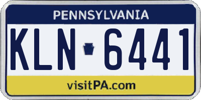 PA license plate KLN6441