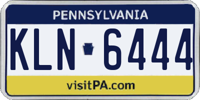 PA license plate KLN6444