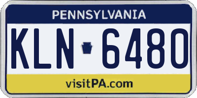 PA license plate KLN6480