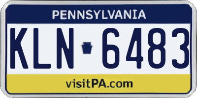 PA license plate KLN6483