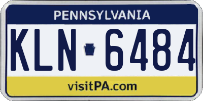 PA license plate KLN6484