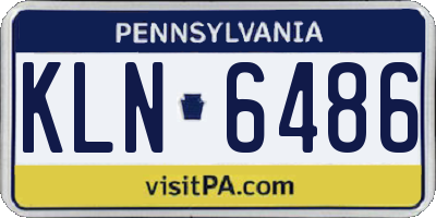 PA license plate KLN6486